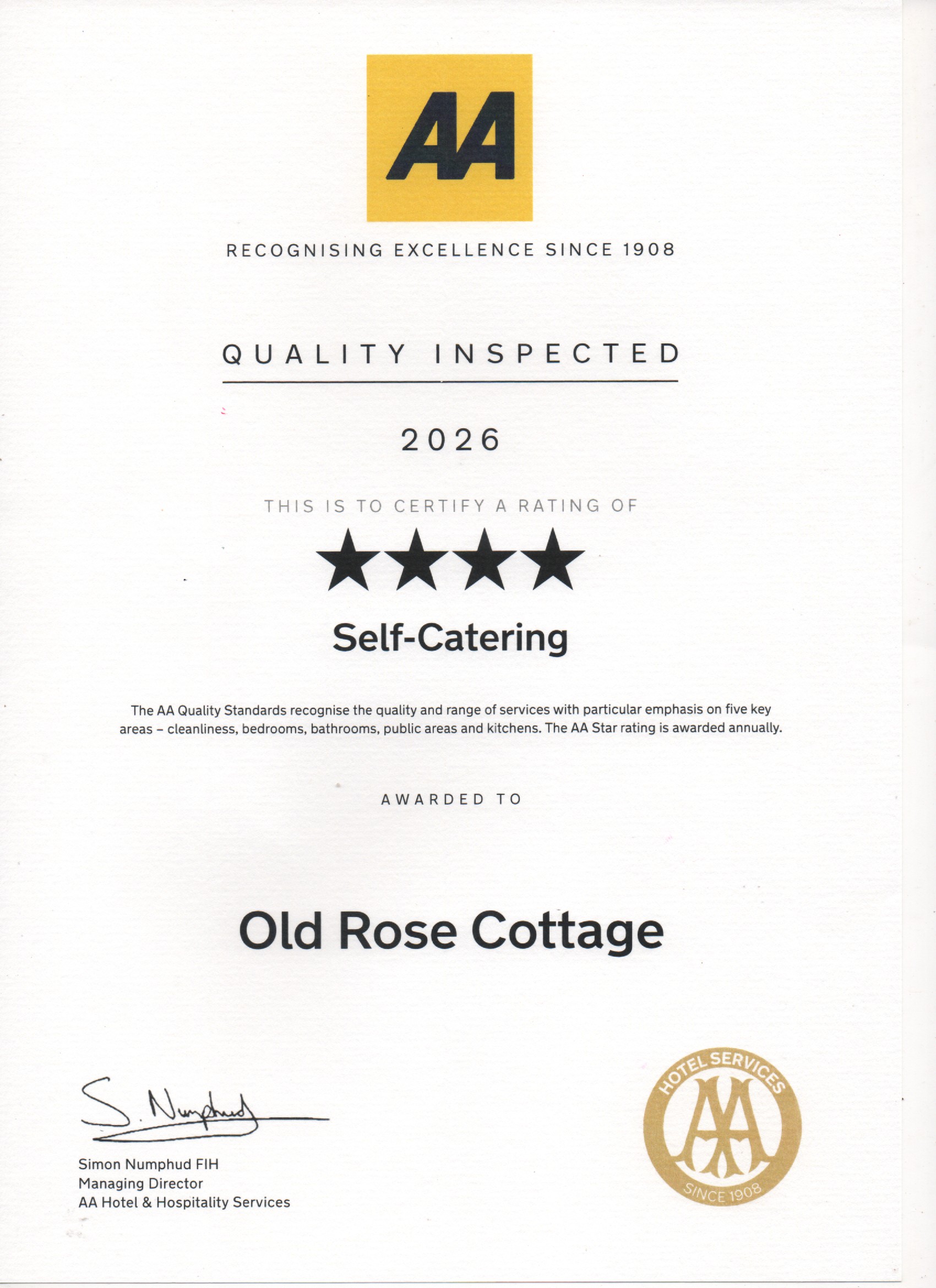 AA cert 2026